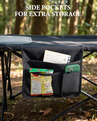 41" Wide Folding Camping Cot, 500lbs Heavy Duty Cots for Adults Big & Tall - Image 6
