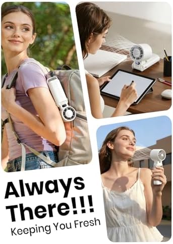 Portable Handheld Turbo Fan, 1-199 Speed Adjustable, White - Image 5