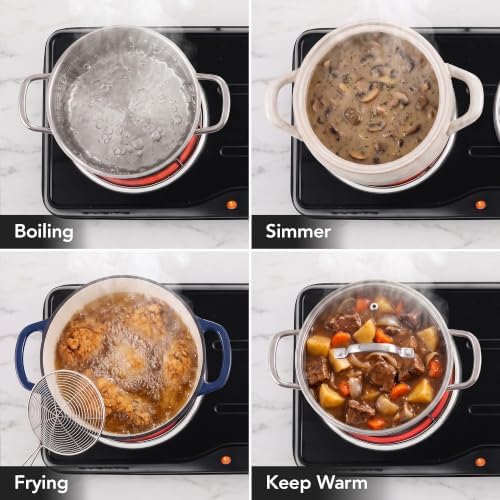 OVENTE Electric Double Burner, 1700W Coil Hot Plate, Black BGC102B - Image 3