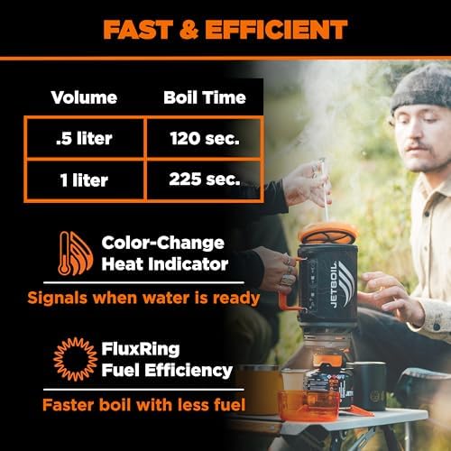 Jetboil Flash Java Portable Fast Boil Stove and Coffee Press for Camping and Backpacking, 1-Step Auto Ignition, Propane/Isobutane Burner - Image 4