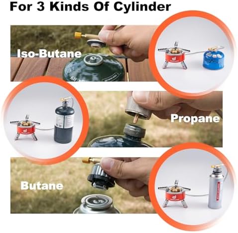 Odoland 5000W Portable Camping Stove Lightweight Camp Stove Collapsible Backpacking Stove with EVA Box for Outdoor Camping Cooking Hiking and Picnic - Image 5