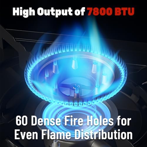Dual Fuel Camping Stove 7800 BTU, Portable Propane Butane Burner - Image 3