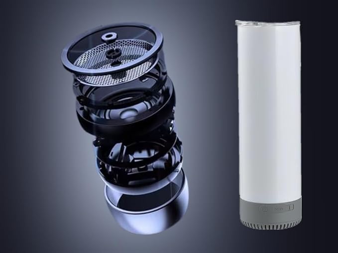 5Pack 20 oz Buletooth Sublimation Printed Speaker Tumbler Straight Skinny Double Wall With Lid (5colors 5pcs) - Image 4