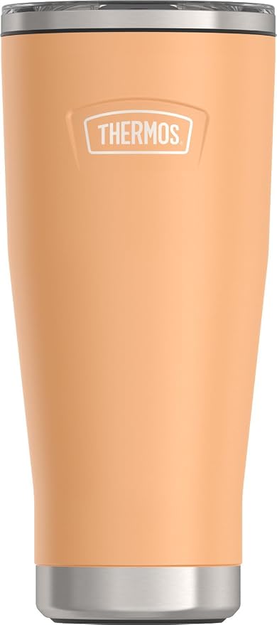 THERMOS ICON SERIES, Stainless Steel Tumbler with Slide Lock, 18 Ounce, Melon by Thermos