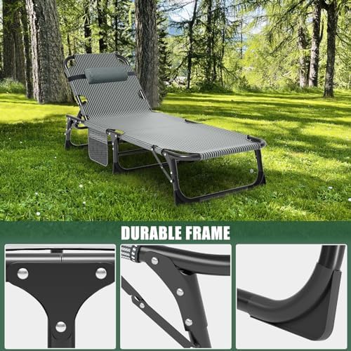 LILYPELLE Folding Camping Cot, Extra Wide Heavy Duty Sleeping Cots - Image 6