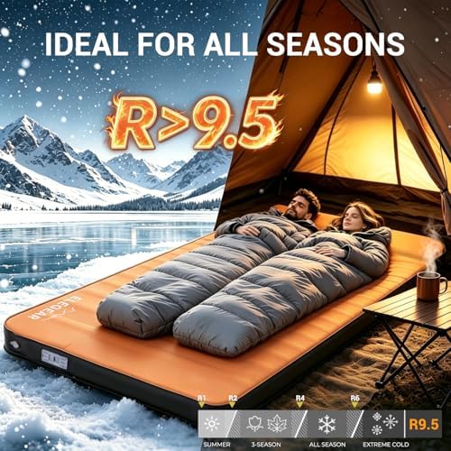 Elegear Air & Foam Camping Mattress 4" Built-in Electric Pump (Khaki,Full) - Image 7
