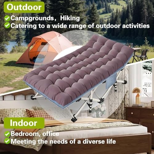 Oversized XXL 2 Pack Camping Cot, 32In Cots for Sleeping with Mattress - Image 6