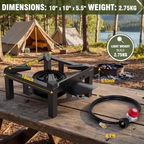 BESTFIRE Propane Burner 100K BTU for Outdoor Cooking - Image 2