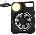 12000mAh Rechargeable Portable Fan, Up to 45H Runtime, Battery Powered Fan with LED Light & Hook, 3 Speeds & 3CCT, Camping Fan for Travel, Camping, Tent, Office, Bedroom by WelcometoPopoIron