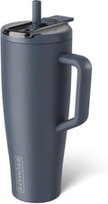 BrüMate Era Flip 40oz Tumbler with 100% Leakproof Covered Straw Lid | Hygienic Covered Straw | Insulated Stainless Steel Water Bottle with Handle | Cup Holder Friendly | BPA-Free (Nightfall Blue) by Br%C3%BCMate