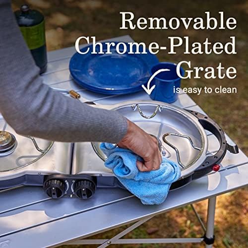 Coleman Fold ‘N Go 2-Burner Propane Stove, Dual Adjustable Burners with 20,000 BTUs of Power & InstaStart Ignition, Great for Camping, Tailgating, Grilling, & More - Image 4