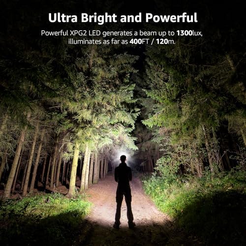 Lepro Headlamp Battery Powered Waterproof LED Headlight 2 Pack - Red - Image 3