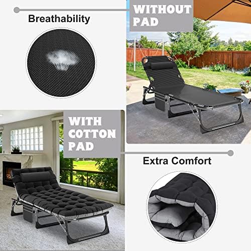 ABORON Extra Wide 28-Inch Folding Camping Cot for Adults with Mattress - Image 4
