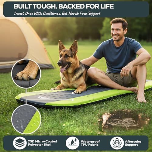 Gear Doctors® Oxylus 4.3 R-Value Insulated Foam Self Inflating Sleeping Pad Camping — Sleeping Pad Backpacking Air Mattress—Camping Mattress Self Inflating Camp Mat 4 Seasons Sleep Mat—Camp/Floor/Tent - Image 6