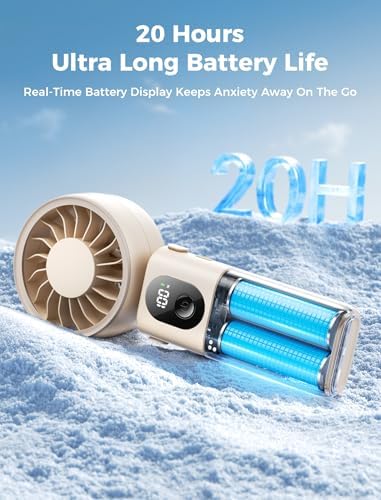 Aecooly Mighty Portable Handheld Fan | 20H Max Cooling | 3 Flexible Modes - Image 6
