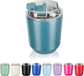 Puraville Insulated Tumblers with Lid, 10 oz Travel Coffee Mug Stainless Steel Vacuum Cup, Leak Proof Reusable Double Walled Coffee Tumbler for Iced and Hot Drinks, Peacock Blue by Puraville