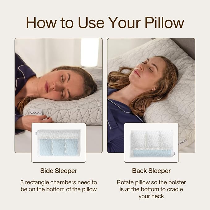 Coop Home Goods Adjustable Orthopedic Pillow King, Ergonomic Cervical Neck - Image 4