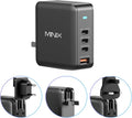 MINIX 165W USB C Charger, GaN II Charger PD3.1 Max 140W, Turbo 4-Port Charging by MINIX