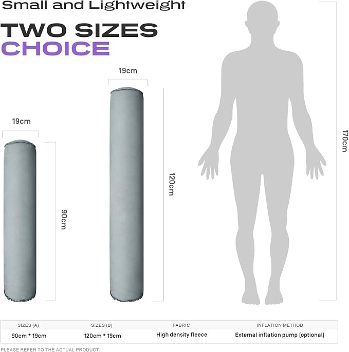 ETROL Inflatable Body Pillow for Adults, 35-inch Long Pillows for Bed, Bolster - Image 3