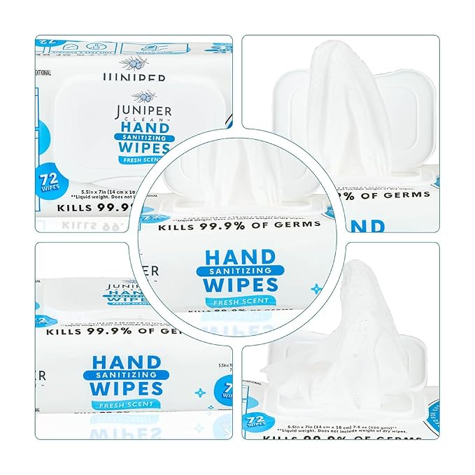 24 Pack Hand Sanitizing Wipes, Fresh Scent, Lint Free & Durable - Image 7