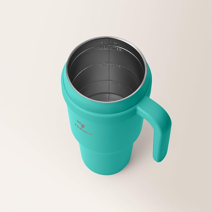 Reduce 40 oz Stainless Steel Tumbler with Handle - Dual-Wall Vacuum Insulated Travel Mug, Sweat-Proof Lid & Reusable Straw - Keeps Drinks Cold for 24 Hrs, Fits Cupholders, Dishwasher Safe-Ocean Breeze - Image 7