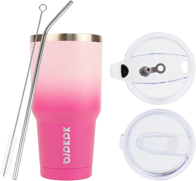 BJPKPK 30 oz Tumbler With Lid And Straw, Travel Coffee Mug,Cherry Blossom - Image 2