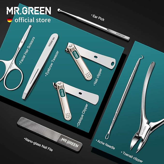 MR.GREEN Manicure Sets Pedicure Kits Stainless Steel Nail Clipper Personal Care - Image 4