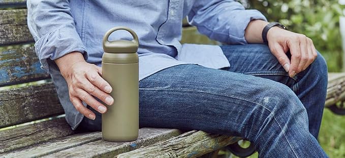 KINTO 21095 Day-off Tumbler, 16.9 fl oz (500 ml), Khaki, Double Wall Vacuum Construction, Hot and Cold Insulation, Water Bottle - Image 2