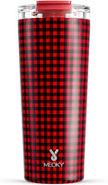 Meoky 24 oz Travel Coffee Mug with Leak-proof Lid, Stainless Steel Insulated Coffee Tumbler, Keeps Hot for 8 Hours or Cold for 24 Hours, Fits in Car Cup Holder (Crimson Plaid) by MEOKY