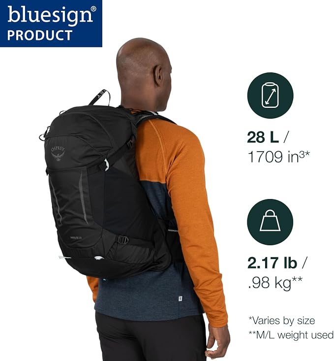 Osprey Hikelite 28L Unisex Hiking Backpack, Pine Leaf Green - Image 2