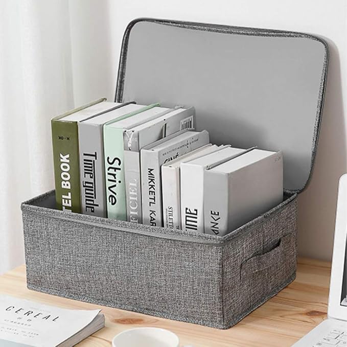 ANMINY Storage Bins with Zipper Lids 13 Qt Lidded Fabric Storage Boxes Baskets - Image 6