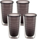 Tervis Clear & Colorful Tabletop Made in USA Double Walled Insulated Tumbler Travel Cup Keeps Drinks Cold & Hot, 16oz - 4pk, Quartz by TervisTumblerCompany
