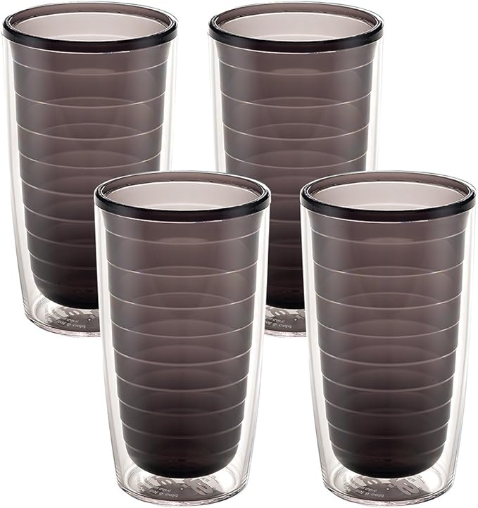 Tervis Clear & Colorful Tabletop Made in USA Double Walled Insulated Tumbler Travel Cup Keeps Drinks Cold & Hot, 16oz - 4pk, Quartz - Image 2