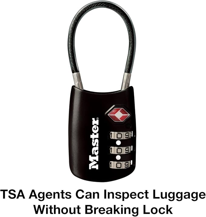 Master Lock 4688D Accepted Set Your Own Combination TSA Approved Luggage Lock - Image 3