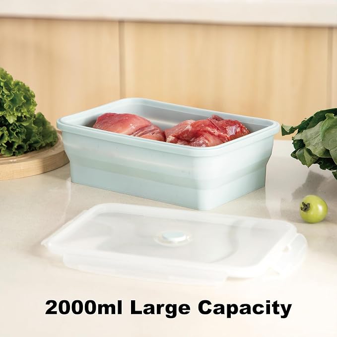 Extra Large Collapsible Silicone Food Storage Containers - Image 4