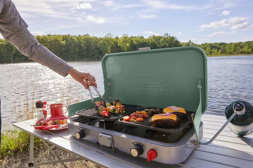 Coleman Cascade Stove Grill & Griddle Accessories, Cast Iron Cooking Grates for Cascade Stoves, Carry Case Included - Image 4