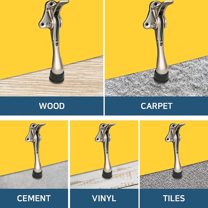 One Touch Kickdown Door Stopper, Door Holder, Heavy Duty Door Stops, Bottom of - Image 7