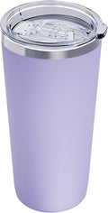 GGQ 20oz Travel Coffee Tumbler Food-Grade 304 Stainless Steel Vacuum Insulated Double Wall Leak-Proof Lid Reusable Straw Hot and Cold Drinks Cup Holder Friendly (Lavender) by GGQ