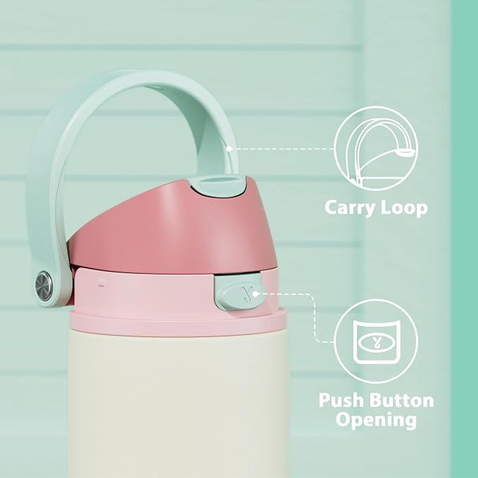 24 oz Insulated Water Bottle with Straw: Meoky Stainless Steel Metal Water Bottle with 2-in-1 Lid - Leak Proof, Cold for 24 Hours, Fits in Car Cup Holder, BPA-Free for Travel Sports Gym, Cream - Image 6