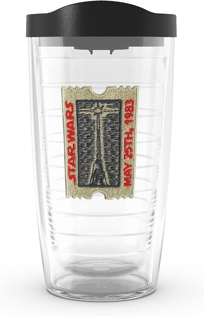 Tervis Star Wars Return of the Jedi Ticket Made in USA Double Walled Insulated Tumbler Travel Cup Keeps Drinks Cold & Hot, 16oz, Classic by TervisTumblerCompany