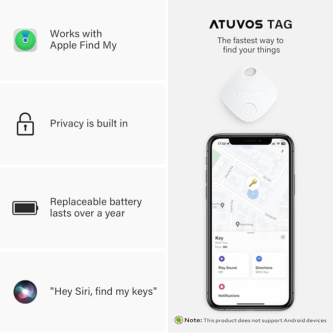 ATUVOS Air Tracker Tag-1 Pack, Keys Finder and Item Locator - Image 6
