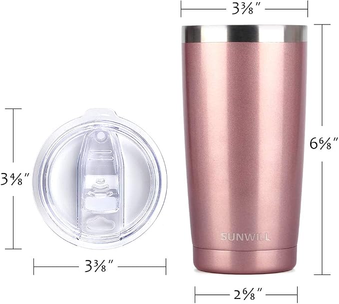 SUNWILL Travel Coffee Tumbler 20 oz, Insulated Mug - Image 3