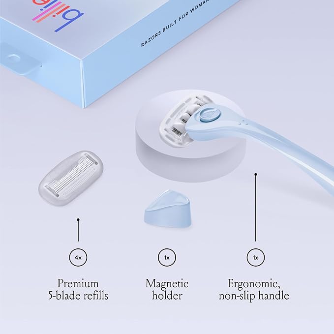 Billie Women's Razor Kit with 5 Blades + Dermaplane Starter Kit with 3 Refill - Image 3