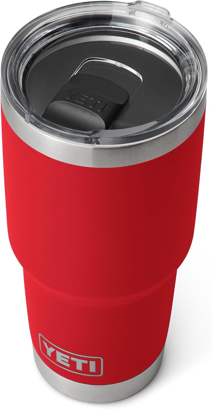 YETI Rambler 30 oz Tumbler, Stainless Steel, Vacuum Insulated with MagSlider Lid, Rescue Red - Image 3