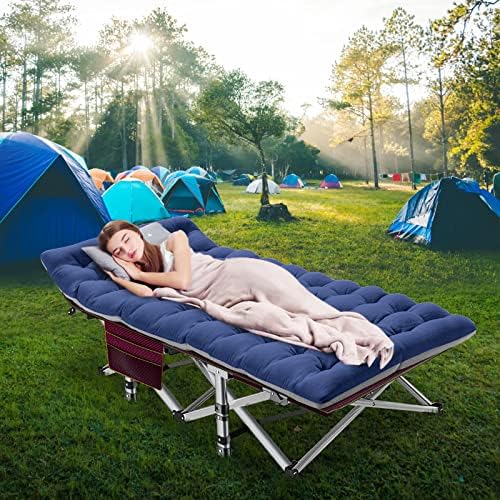 LILYPELLE Folding Camping Cot, Extra Wide Heavy Duty Sleeping Cots - Image 3