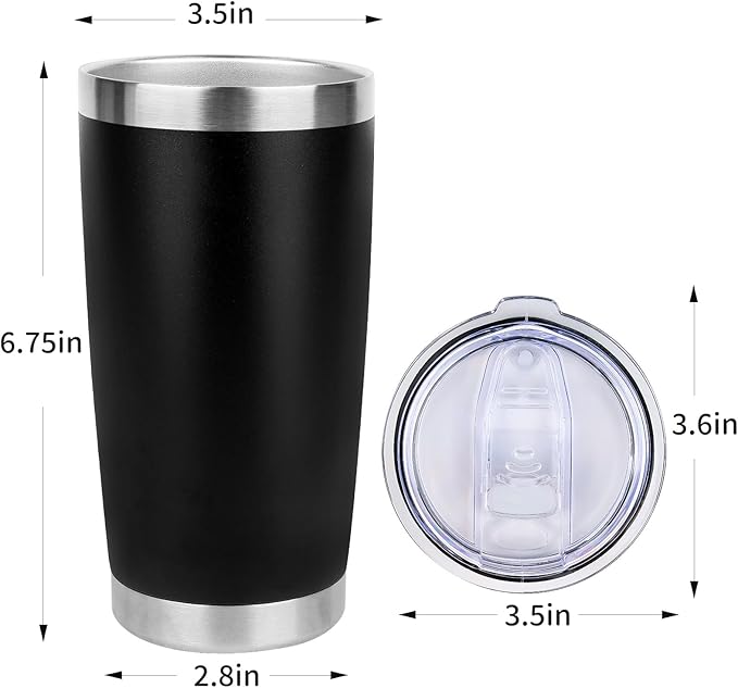 20oz Stainless Steel Tumbler Bulk with Lid, Travel Mug - Double Wall Vacuum Powder Coated Cup - Mix, 12 Pack - Image 7