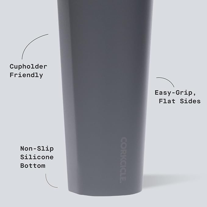 Corkcicle Classic Tumbler - Keeps Drinks Cold for 9 Hours & Hot for 3 - Triple-Insulated Stainless Steel - Holiday Tumbler Gift - 24 oz - Flint - Image 4