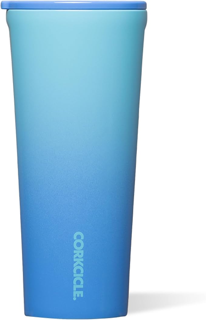 Corkcicle Classic Tumbler - Keeps Drinks Cold 9 Plus Hours - Triple Insulated Stainless Steel Drink Tumbler - Sliding Lid - Summer Drinkware Gift - Keeps Drinks Ice Cold - 24 oz - Boom Box Blue by Corkcicle