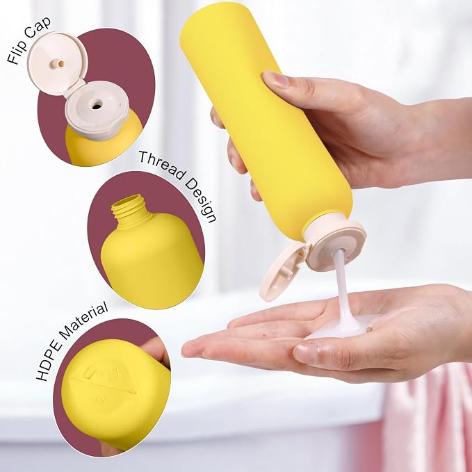 Travel Shampoo Bottle, Empty Plastic Squeeze Bottles 8.8oz - Image 5