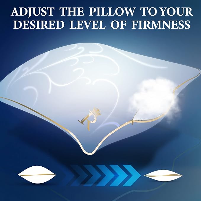 Royal Therapy Pillows King Size Set of 2, Down Alternative Bed Pillows - Image 4